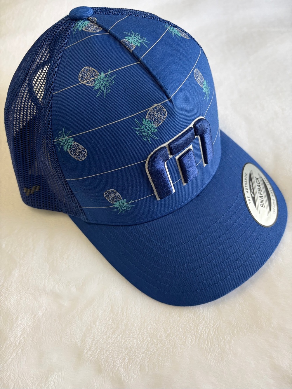 Travis Mathew Men’s Hat Cap Big Bend Mesh Blue Golf Golfing SnapBack Man Men